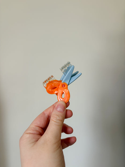 Scissors Embroidered Hair Claw Clip | Gift for Crafters