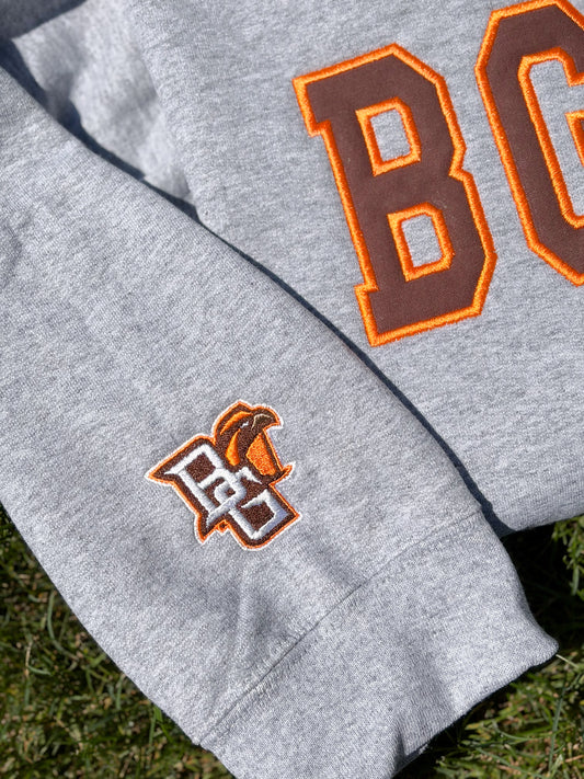 BGSU Varsity Applique Sweatshirt | Bowling Green Gildan Crewneck