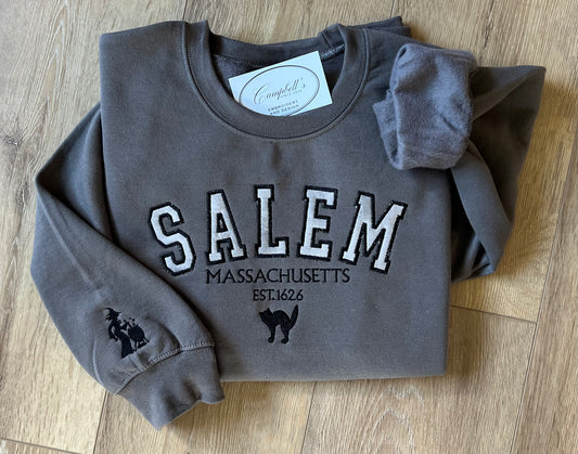 Salem Embroidered Sweatshirt | Gildan Crewneck