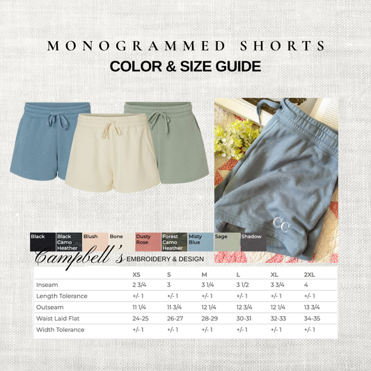 Monogrammed Lounge Shorts | Custom Embroidered Independent Trading Shorts