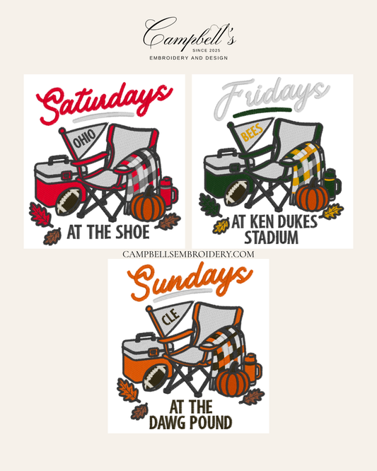 Ohio Game Day Embroidered Sweatshirt | Football Tailgate Crewneck | Saturdays, Fridays or Sundays