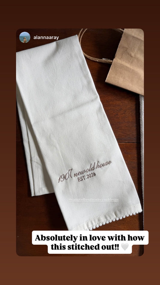 Personalized Kitchen Hand Towels | Custom Embroidered Kitchen Hand Towels
