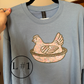 Hen on a Nest Embroidered Crewneck | Size M, and 2 Larges Ready to Ship