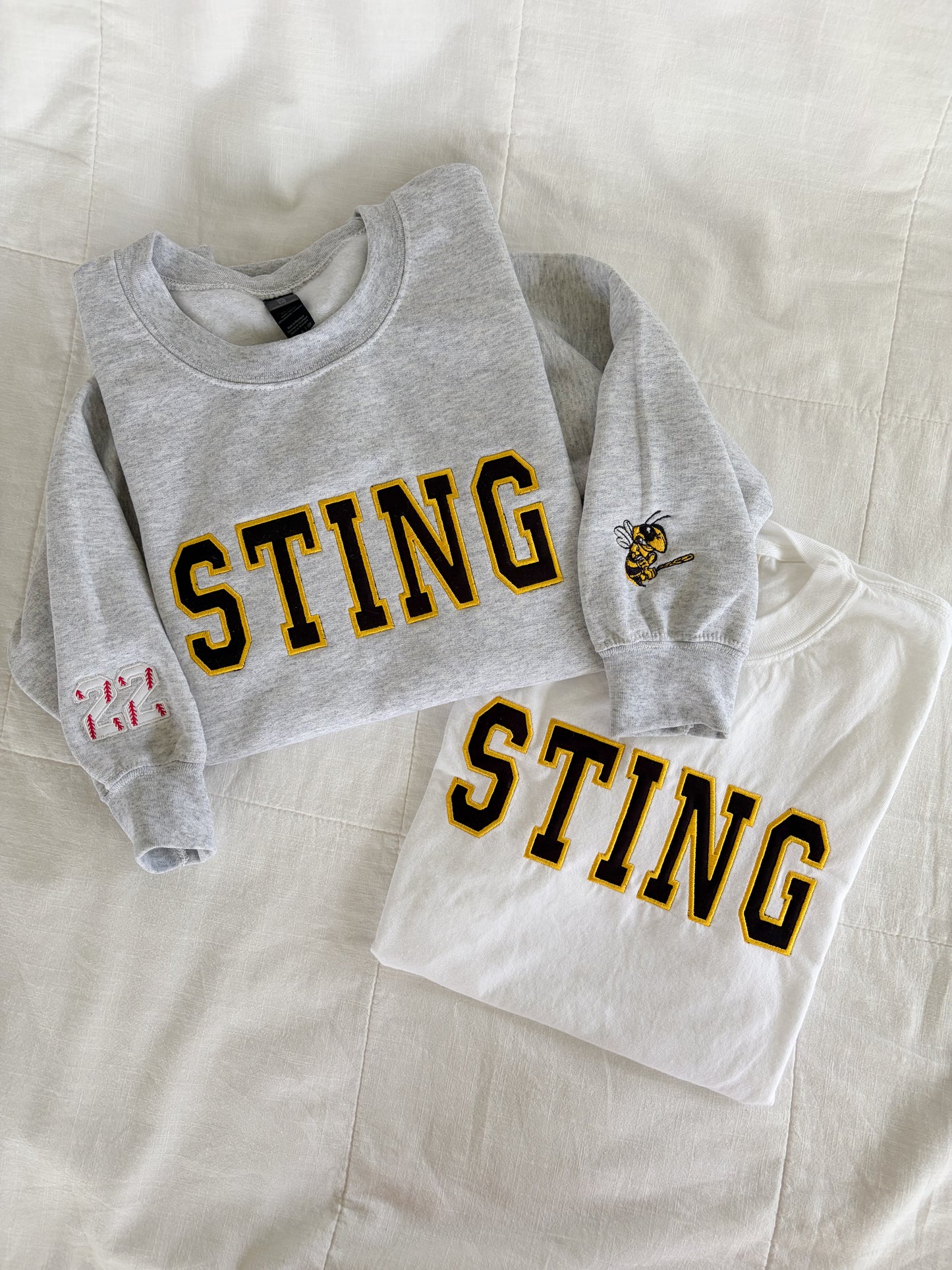 STING Baseball Varsity Applique Sweatshirt | STING Design