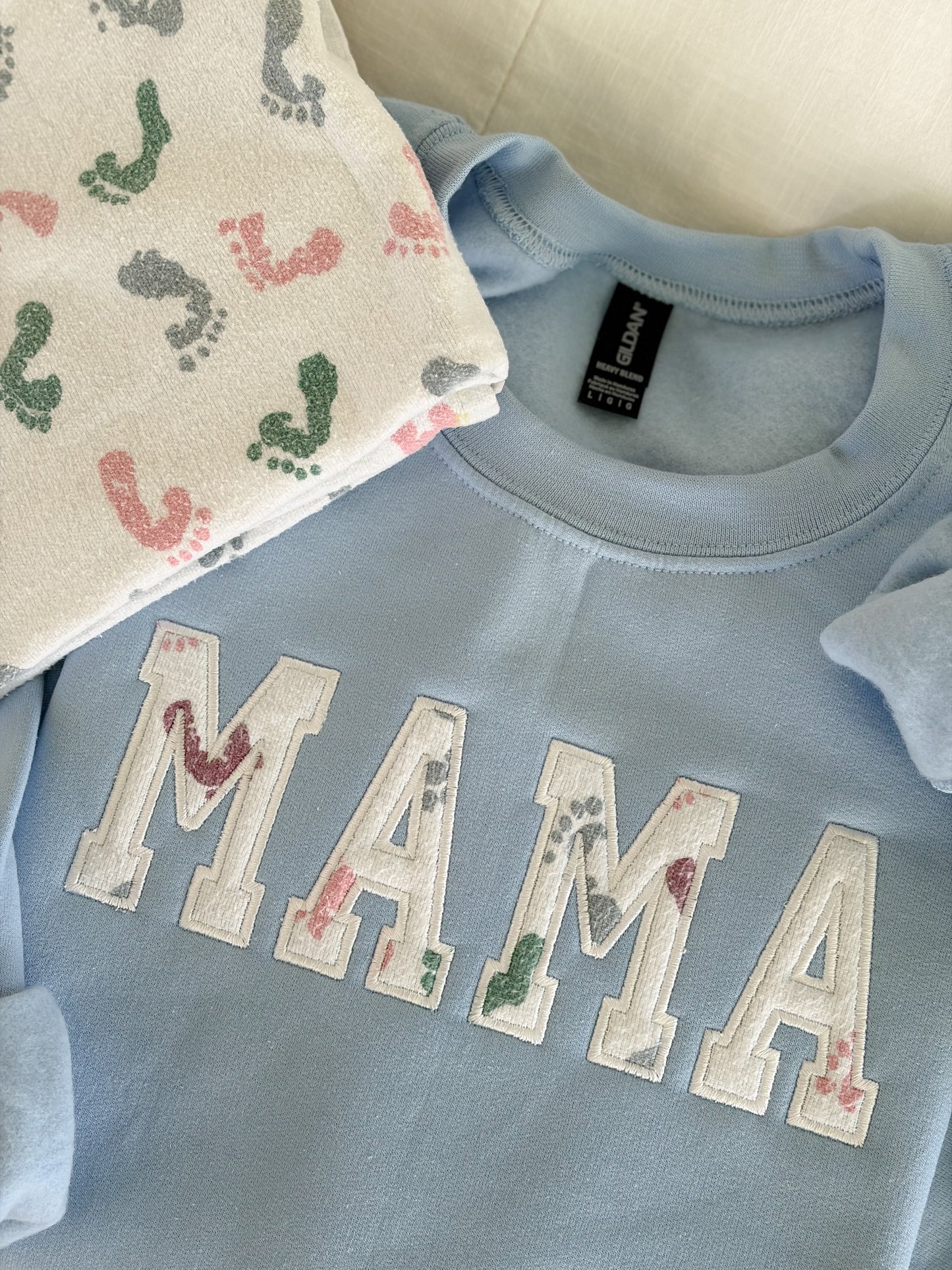 Keepsake Memory Sweatshirt | Baby Clothes Applique Embroidered Sweatshirt