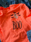 Spooky BOO Ghost Embroidered Pocket Tee | Comfort Colors Pocket Tee