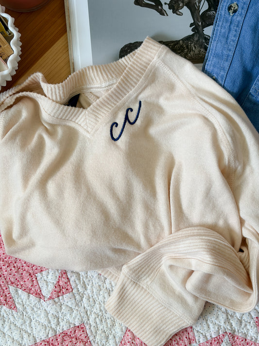 Monogrammed Sweater | Lightweight Sweater, Classic Monogram