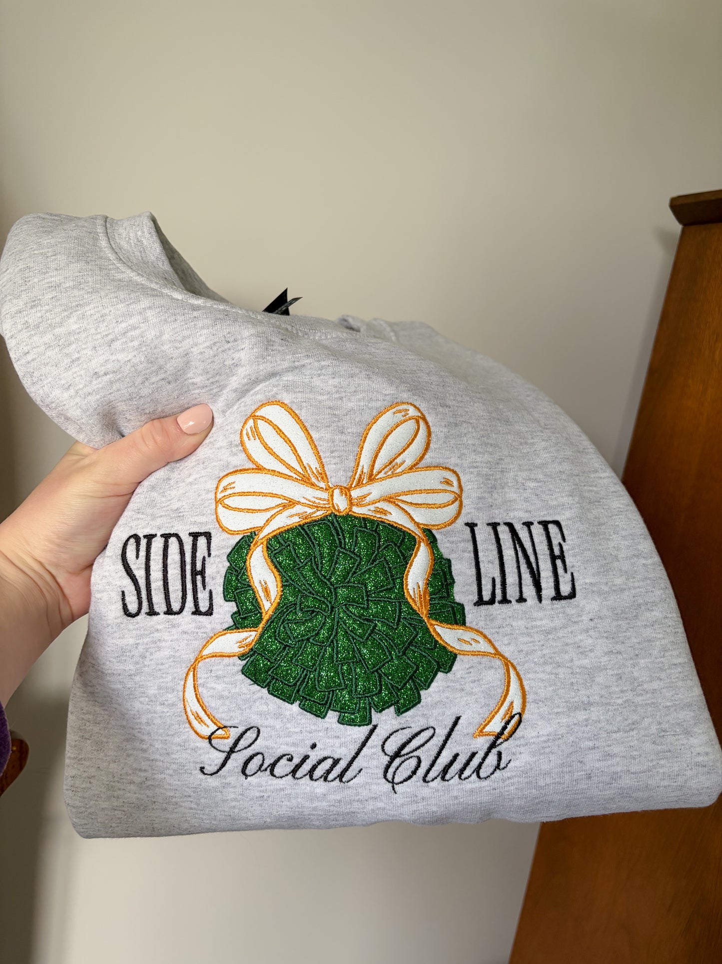 Sideline Social Club Embroidered Sweatshirt | Friday Night Lights Game Day Stitches