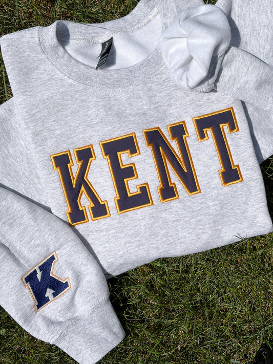KENT Varsity Applique Sweatshirt | Kent State Gildan Crewneck