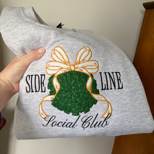 Sideline Social Club Embroidered Sweatshirt | Size M Ready to Ship