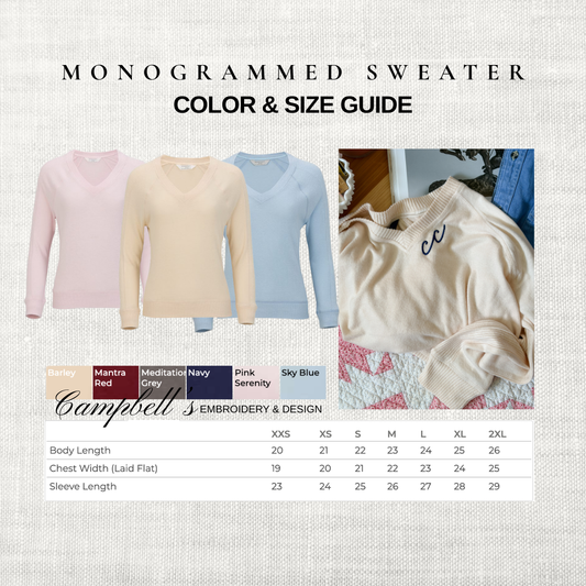 Monogrammed Sweater | Lightweight Sweater, Classic Monogram