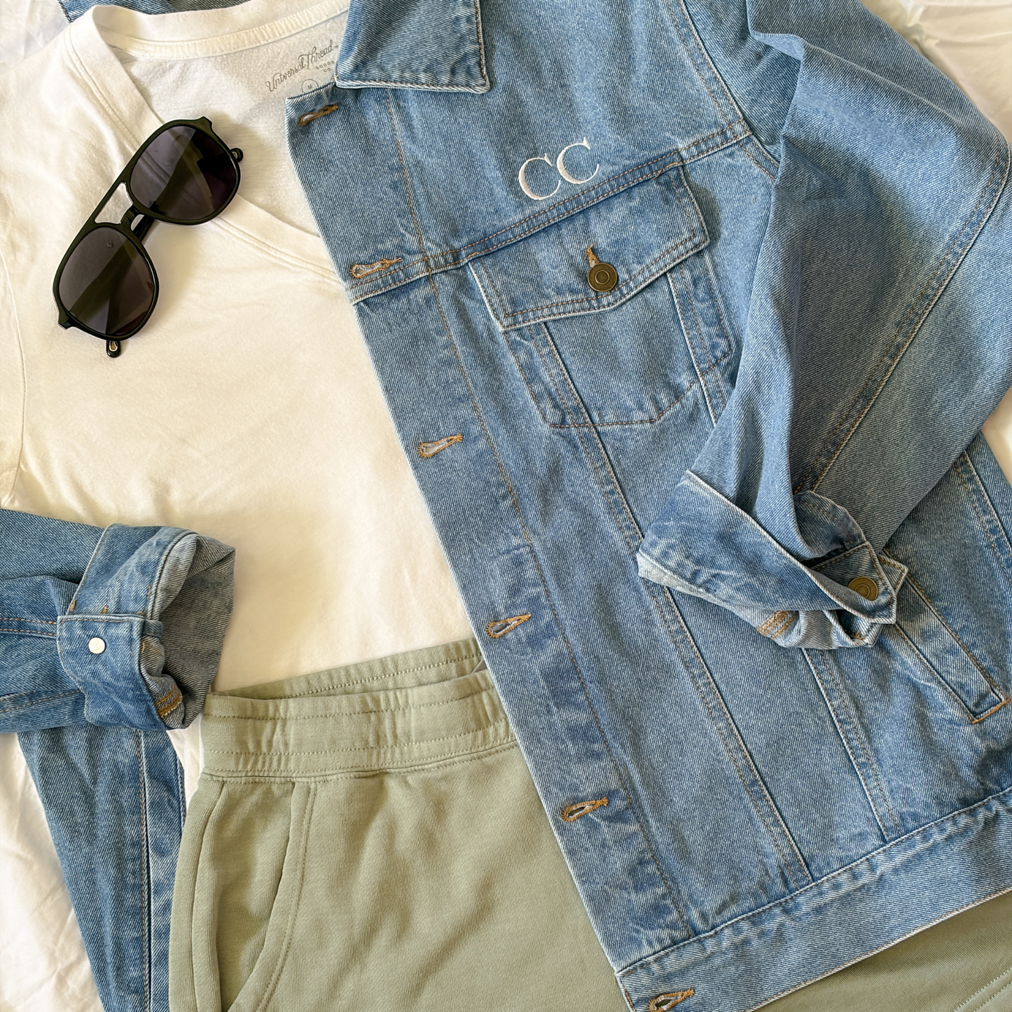 Custom Monogrammed Denim Jacket | Embroidered Personalized Jean Jacket