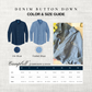 Personalized Denim Button Down | Custom Embroidered Unisex Shirt